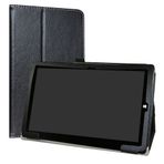 LiuShan Chuwi hi10 X/hibook hi10 pro/hibook hi10 kılıf, katlanır poliüretan deri çanta, 10,1 inç Chuwi hi10 X/hibook hi10 pro/hibook hi10 tablet için, siyah