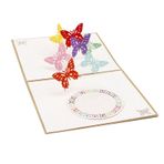 liushop Doğum Günü Kartları 3D Açılır Tebrik Kartı Kelebek Mutlu Yıldönümü Doğum Günü Sevgililer Günü Noel Sürpriz Hediye İç Aşkınızı ifade edin Tebrik Kartı (Boyut: 1 adet)