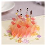 liushop Doğum Günü Kartları Sürpriz Hediye 3D Kristal Kek Tebrik Kartı Doğum Günü Pastası Doğum Günü Tebrik Kartı Kız Arkadaş için Mini Şeffaf Şeffaf Doğum Günü Pastası, Aile Tebrik Kartı (Boyut: 1 adet)