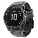 Liuzihan Garmin Fenix 3 Sportuhr için kayış, yumuşak TPU, dayanıklı, silikon spor kayışı, Garmin Fenix 3 Sportuhr için, Kamuflaj gri, Garmin Fenix 3 Sportuhr