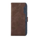 LIUZIHAN Honor Magic5 Lite için kılıf. Çizilmez, Açılır Kılıf Yandan Destek Çubuğu Özellikli Kart Yuvalı Kılıf, Honor Magic5 Lite için PU Deri Folyo Kapak. Kahverengi+Mavi