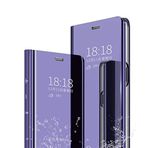 LIUZIHAN Honor Play 40 Plus 5G için Kılıf. Kaplama Ultra Slim Fit Ayna Makyaj Kaplama Kapaklı Kılıf, Destek Stantlı Ayna Koruyucu Kılıf, Honor Play 40 Plus 5G için telefon kılıfı. Mor