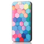 LIUZIHAN Huawei Mate 60 RS Ultimate için Kılıf. Çizilmez, Açılır Kılıf Yandan Destek Çubuğu Özellikli Kart Yuvaları Kılıf, Huawei Mate 60 RS Ultimate için PU Deri Folyo Kapak (Renkli kareler)