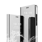 LIUZIHAN OnePlus Nord CE 3 5G için kılıf. Akıllı kılıf, çanta akıllı ayna kaplaması Sleep Flip deri çanta akıllı deri çanta koruyucu kılıf OnePlus Nord CE 3 5G için. Gümüş