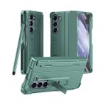 LIUZIHAN Samsung Galaxy Z Fold 6 5G için Kılıf, Ekran Koruyucu + Menteşe ve Görünmez Braket + S Kalem Kalemi, Düşmeyi Önleyici, Sert PC Samsung Galaxy Z Fold 6 5G için Her Şey Dahil Kılıf Yeşil