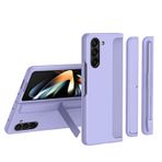 LIUZIHAN Samsung Galaxy Z Fold5 5G için kılıf, Görünmez Stand + Kalem Tepsisi 2'si 1 arada, Elastik şok emilimi ve ultra ince tasarım, Samsung Galaxy Z Fold5 5G için Kılıf (Mor)