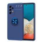 LIUZIHAN Xiaomi Poco M6 4G için kılıf, Ultra-ince Darbeye Dayanıklı TPU Koruyucu Kılıf, Çizilmez, 360 derece Döner Halka, Xiaomi Poco M6 4G için Kılıf. (Mavi)