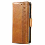 LIUZIHAN Xiaomi Poco M6 Pro 4G için kılıf. Çizilmez, Açılır Kılıf Yan Destek Çubuğu Özellikli Kart Yuvalı Kılıf, PU Deri Folyo Kılıf Xiaomi Poco M6 Pro 4G için (Açık Kahverengi)