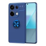 LIUZIHAN Xiaomi Poco M6 Pro 4G için kılıf, Ultra-ince Darbeye Dayanıklı TPU Koruyucu Kılıf, Çizilmez, 360 derece Döner Halka, Xiaomi Poco M6 Pro 4G için Kılıf. (Mavi)