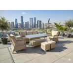 Liv Concept "City View" Lüks Rattan Balkon/Teras Takımı Ve Salıncak Seti (7 Kişilik)