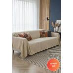 Liva Pelüş Kaymaz Tabanlı Koltuk Örtüsü 170X215 Cm Bej