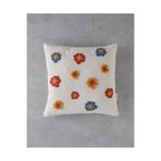 Liva Punch Nakışlı Kırlent Kılıfı 45X45 Cm Naturel