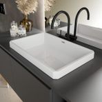 Livabo Lanza 410 x 620 x 140 mm Ankastre Uyumlu Akrilik Banyo Lavabosu
