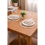 Livadesign7 2'li El Örgüsü Bohem Hasır Supla Tabak Altlığı - Kağıt Ip - Amerikan Servis - 30 x 30