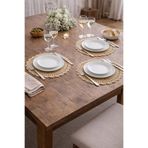 livadesign7 6'lı El Örgüsü Hasır Supla Tabak Altlığı - Kağıt İp - Amerikan Servis
