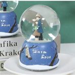 Livava Aşıklar Büyük Boy Kar Küresi Işıklı, Müzikli, Püskürtmeli, Mavi, 16X12