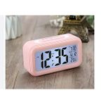 Livava Dijital Alarmlı Led Ekran Masa Saati, Pembe, 13x7,5