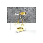 Livava Eyfel Kulesi Metal Mumluk, Isı İle Döner, Altın, 13x8