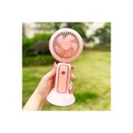 Livava Işıklı Şarjlı El Vantilatörü 3 Kademeli Masaüstü Taşınabilir Mini Fan