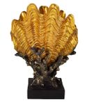Livava İstiridye Biblo, Polyester, Altın, 29X20