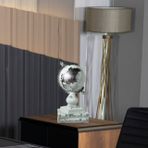 Livava Kitaplı Yerküre Polyester Biblo, Beyaz, 14X27