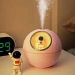 Livava Led Işıklı Astronot Buhurdanlık Difüzörü, Hava Nemlendirici, 12x12 - Pembe