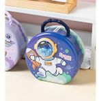 Livava Livava Astronot Metal Kilitli Ve Çantali Kumbara, Lacivert, 15x14 Lacivert