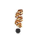 Livava Orkide Biblo, Polyester, Bronz, 43x15 Kahverengi