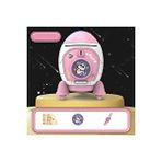 Livava Roket Kilitli Kumbara Işıklı Ve Yapışkanlı, Pembe, 19x13
