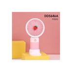 Livava Şarjlı El Vantilatörü 3 Kademeli Masaüstü Taşınabilir Mini Fan Çilek Pembe