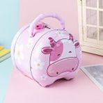 Livava Sevimli İnek Çantalı Ve Kilitli Metal Kumbara, 12x11 - Pembe