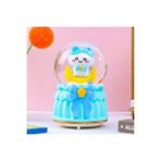 Livava Sevimli Kedi Büyük Boy Kar Küresi Işıklı, Müzikli, Püskürtmeli, Mavi, 16x12