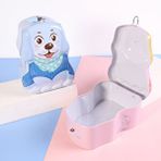 Livava Sevimli Köpek Çantalı Ve Kilitli Metal Kumbara, 17x12 - Mavi