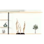 Livava Standlı Yaprak Biblo Polyester, Beyaz, 60x33