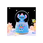 Livava Stitch Bebek Orta Boy Kar Küresi Işıklı, Müzikli, Mavi, 12x8