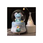 Livava Stitch Büyük Boy Kar Küresi Işıklı, Müzikli, Püskürtmeli, Mavi, 16x12