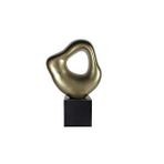 Livava Taş Biblo, Polyester, Bronz, 31x21 Kahverengi