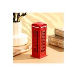 Livava Telefon Kulübesi Metal Kumbara, Kırmızı, 18x7