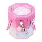 Livava Unicorn Altigen Askılı Ve Kilitli Metal Kumbara, Pembe, 13x12
