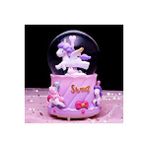 Livava Unicorn Büyük Boy Kar Küresi Işıklı, Müzikli, Püskürtmeli, Mor, 16x12