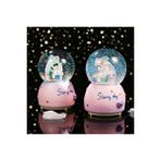 Livava Unicorn Büyük Boy Kar Küresi Işıklı, Müzikli, Püskürtmeli, Pembe, 16X12