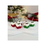 Livava Winter Elegance Kare Bubble Hediyelik - (15 Adet) El Yapımı %100 Doğal Soya Wax Kokulu Dekoratif Mum Çok Renkli