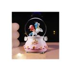 Livava Yıldızlar Orta Boy Kar Küresi Işıklı, Müzikli, Pembe, 12x8
