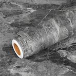 Livelynine Kömür Beton Duvar Kağıdı Soy ve Yapıştırın Gri Kontak Kağıdı Mutfak Tezgah Üstü Vurgulu Duvar Dolabı Kılıfları Su Geçirmez Duvar Kağıdı Çıkartması Çekin ve Yapıştırın Mermer 40CM X 2M