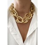 Liveyn Design Kalın Zincir Choker Kolye - Standart - Gold