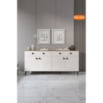 Livia Konsol 180 Cm Aytaşı Ceviz 4 Kapaklı 2 Çekmeceli Modern Konsol Aytaşı