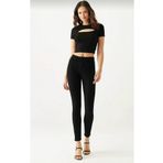 Livik Emilliy Gold Kadın Solmayan Siyah Skinny Yüksek Bel Jeans Pantolon (toparlayıcı)