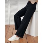 Livik Kadın Siyah Yüksek Bel Geniş Paça Wide Leg Kot Pantolon - 29