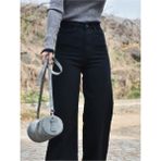 Livik Khaleesi 2 Kadın Solmayan Siyah Yüksek Bel Bol Paça Denim Kot Pantolon- Salaş Pantolon - 29