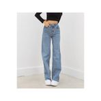 Livik Linda Likralı 90's Kadın Mavi Kar Süper Yüksek Bel Salaş Paça Denim Kot Palazzo Pantolon